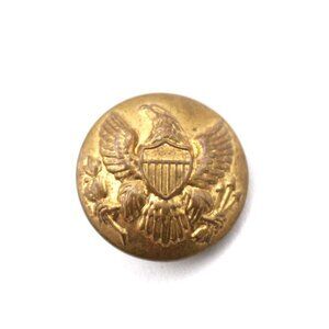 US Military Emblem Button General Staff Uniform Brass Eagle Shield Replacement